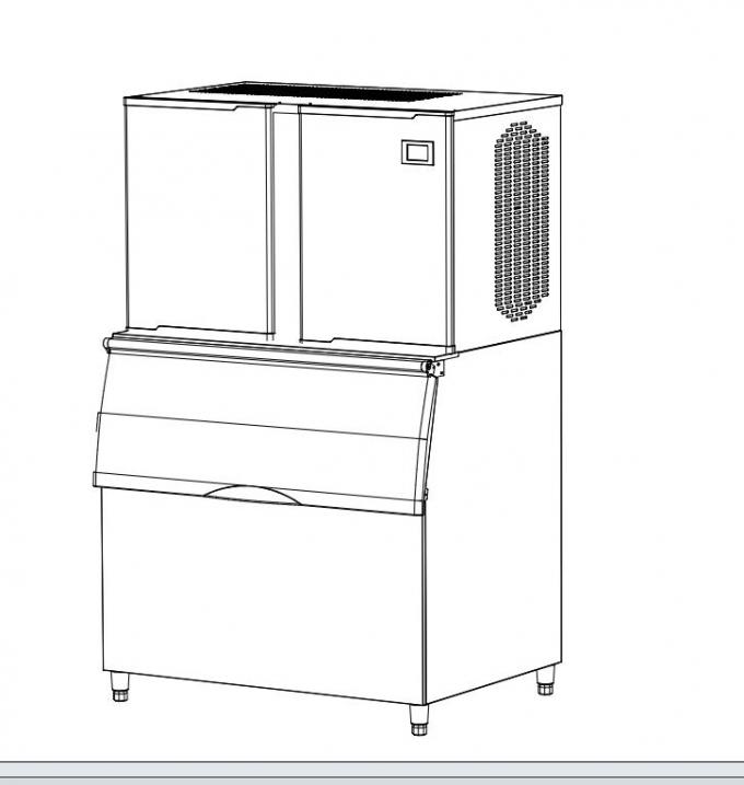 Raffreddamento a aria della macchina 60kg della macchina per ghiaccio del blocchetto di acciaio inossidabile R401A 15